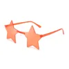 Sunglasses 2023 Conjoined Glasses Multi-color Decorative Party Rimless Star-shaped Light Funny Pentagram Candy