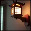 壁ランプ中国の木材 E27 レストラン El 寝室の廊下通路バルコニーレトロ照明器具アート装飾ランプ