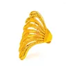 Eheringe Mode Vietnamesisches Gold Euro-Münze Messing vergoldet 24k Polsterung Damen Phoenix Schwanz Öffnung Begrenzung Ring Schmuck