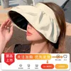 Hats Sun visor female sun visor face shield sun hat black glue UV resistant hollow top shell hat new model 2023