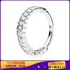 925 Sterling Silver New Fashion Women's Ring Crescent Bead Ring, Flower Knot Ring, Overlay Ring Suitable for Original Pandora, A Special Gift for Women