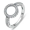 925 Sterling Zilver New Fashion Women's Love Shining Polished Line Ring Geschikt voor originele Pandora, een speciaal cadeau voor vrouwen