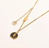 Designer Luxury 18k Gold Plated Silver Pendant Halsband bleknar aldrig rostfritt stål märke Lägerhalsband Länkar Kedjor Fashion Lovers Christmas Jewelry