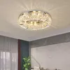 Lustres Nordic Led Cristal Lumières Maison Décor Intérieur Rond Chrome Plafonnier Moderne Minimaliste Salon Chambre Étude Éclairage Lampes