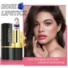 Batom Magic Lipstick Changes Florett Jelly Batom Longa Duração 24 Horas Batom Folha de Ouro Cosméticos Maquiagem Feminina