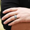 Alianças de casamento design padrão de onda de aço inoxidável para homens e mulheres altamente polido sulcado dedo anel de casal festa jóias presentes
