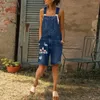 Women's Jeans Women Jumpsuit High Stretch Pants Perforated Chic Casual Pencil American Street Ripped Flare Short Leg