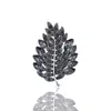 Brooches Trendy Female Crystal Feather Brooch Vintage Leaf For Women Luxury Rhinestone Pins Corsage Badge Gifts