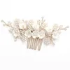 Bridal Handmade Flower Hair Comb Luxurious Hair Clips Copper Wire Winding Hair Accessories for Woman Hair Decorative Ornaments