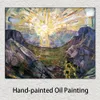 Paysage Art Toile Reproduction Le Soleil Edvard Munch Peinture Décor Moderne Fait À La Main