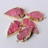 Collane con ciondolo Ciondoli in agata Druzy cristallo di quarzo con freccia rossa naturale rosa per gioielli da donna fai-da-te che fanno collana di orecchini fatta a mano