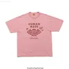 22FW TOP NEW Human Made Pink Men Women T Shirt 1 Alta Qualidade Morcego Impressão Gráfica Oversized Manga Curta Tees Streetwear 0304