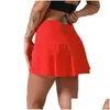 Accessoires de pêche L-22 jupe de tennis plissée femmes vêtements de sport shorts de sport femme course fitness danse yoga sous-vêtements plage vélo Dhawn