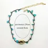 Charms bransoletki DM kamień Cowry Shell Rope dla kobiet miłośnicy bransoletek splot moda biżuteria Boho Pulseras Mujer Moda 2023 Armbanden