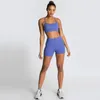 Shorts pour femmes yoga européen et américain deux pièces soutien-gorge réglable d'été tenue d'exercice d'entraînement