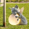 Altri articoli per feste per eventi 3D Piccola forma di dinosauro Scultura del sonno Lampade da tavolo in resina Decor Luci notturne Dragon Model Garden Decorazione cortile esterno 230707