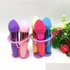 Sponges Applicators Cotton 10Pcs Makeup Foundation Sponge Puff Blender Blending Flawless Powder Smooth Cosmetic Brush Beauty Tool Dh74B