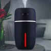 Luftfuktare USB söt luftfuktare diffusor hembil skrivbord mist maker 200 ml färgglad nattljus minisprutan fin dimma