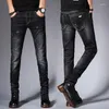 Мужские джинсы размер 27-36 мужчин весна лето осень Осень Классическая мода Случайная Слим Скинни Прямой Прямой растяжение Длинные джинсовые брюки Черный синий