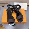 Sandali con tacco piatto da donna classici nuovi Scarpe da vacanza Gladiatore Rivetto Parigi Pantofole stile resort casual e comode Taglia 35-41