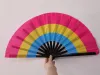 NOUVEAU NOUVEAU Arc-en-ciel Pliant Ventilateurs LGBT Coloré Ventilateur À Main pour Femmes Hommes Fierté Fête Décoration Musique Festival Événements Danse Rave En Gros