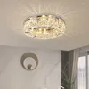 Lustres Nordic Led Cristal Lumières Maison Décor Intérieur Rond Chrome Plafonnier Moderne Minimaliste Salon Chambre Étude Éclairage Lampes