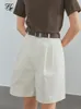 Short femme FSLE 100 coton décontracté blanc Denim court été Sexy taille haute jean femme Vintage ceinture ample 230707