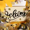 Fiori decorativi Bee tela porta ghirlanda benvenuto colorato estate giallo floccato all'aperto giorno di San Valentino