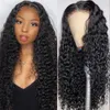 Hair Water Wave 13x4 Lace Front Human Hair Wigs 26Inch HD Transparent lace Frontal Wig Pre plucked Deep Lace Wig For Woman