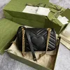 mens 3 taglie Marmont cross bodys borse cosmetiche Borsa da donna tote bag catena di design di lusso Pochette in vera pelle con patta Borse vintage Borsa a tracolla con tracolla