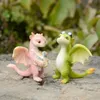 Articles de nouveauté Créatif mignon dessin animé dragon décoration petit dinosaure en résine Rex The Green Dragon Mini Collection Fantasy Figurine 230707