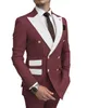 Erkekler Suits Blazers Kostümleri Hommes hafif mavi sigara pantolon pantolon altın düğmeleri parti smokin elbise düğün damat için çift göğüslü erkekler 230707