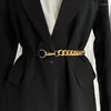 Cinture Donna Cintura a catena in metallo Moda Donna Vita decorativa per abito Cappotto Gonna Abbigliamento Accessori