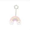 Creative Rainbow Cloud Resin Po Memo Note Card Clip Holder Clip per feste di nozze Ornamento decorativo per gadget da scrivania