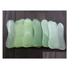 Massage Stones Rocks High Quality Natural Jade Stone Gua Sha Board Square Shape Mas Hand Masr Relaxation Health Care Facial Tool D Dh4Q9