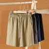 Pantalones cortos de verano para hombre, de talla grande, de algodón, informales, holgados, deportivos, para hombre, de gran tamaño, de cinco puntos, pantalones de chándal cortos anchos