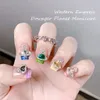 18 st Planet Nail Charms Nail Strass 3D Glänsande Saturn Form Nail Art Legering Diamant Kristall Lyx Naglar Prydnad Ädelstenar för flickor Manikyr DIY dekoration