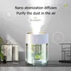 Luftfuktare 2000 ml luftfuktare USB ultraljud aromaterapi eterisk olja diffusor med LED -lampa trippel munstycke tunga aroma luftfuktare