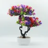 Dekorativa blommor Simulering Blomsterdekorationer Välkommen The Pine Bonsai Desktop Fake krukväxt Hemdekoration Plast