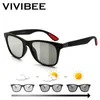 Lunettes de soleil VIVIBEE Classic Pochromic avec Polarized Men Driving Square Color Change Matte Lunettes de soleil Femmes Transition Shades 230707