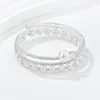 Bracelet mode mariée perle Zircon cristal pour femmes multicouche strass BraceletsBangles mariages fête bijoux cadeau