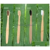 Toothbrush 100Pcs Colorf Head Bamboo Environment Wooden Rainbow Oral Care Soft Bristle Drop Delivery Health Beauty Dhzeu