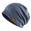 Berets Fashion Bans de mode confortable Coton Polyester tricot-tricot Unisexe Coupages de couleur unie printemps