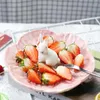 Миски розовые обеденные тарелки соль смешивание фруктовых лоток в форме капусты керамики декоративная многоцелевая салат студент