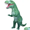 Andra festliga festtillbehör Est Triceratops Cosplay T Rex Dino Spinosaurus Uppblåsbar kostym för Adt Kid Fancy Dress Up Hallowee Dhk2Y