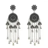 Dangle Earrings Fashion For Women Oxidized Jhumka Big Long Tassel Bells Drop Afghan Egypt Gypsy Ethnic Jewelry