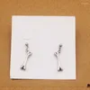 Dangle Earrings Fashion Jewelry Parts Ancient Silver Color Dark Gothic Punk Bone Of Death Cool Simple Ear