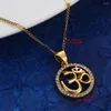 Pendant Necklaces Gold Color OHM Hindu Buddhist AUM OM Necklace Hinduism Yoga India Outdoor Crystal Jewelry