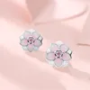 Earrings Womans Designer Flower Painted Earrings Stud Female Hibiscus Flower Creative Festival Earring Girls The Most Beautiful Birthday Gift Jewelry