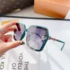 Fashion Lou top cool sunglasses Four-leaf clover street screen red recommended for female live broadcast Gradual polarized UV protection with original box